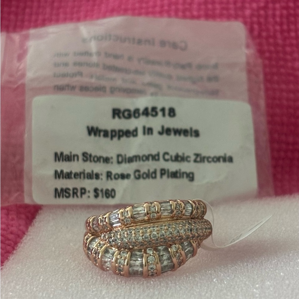 Rose Gold Ring with Cubic Zirconia